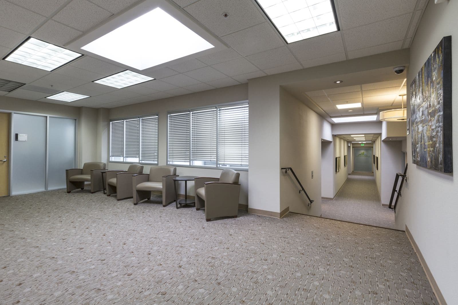 Common-area seating and corridor