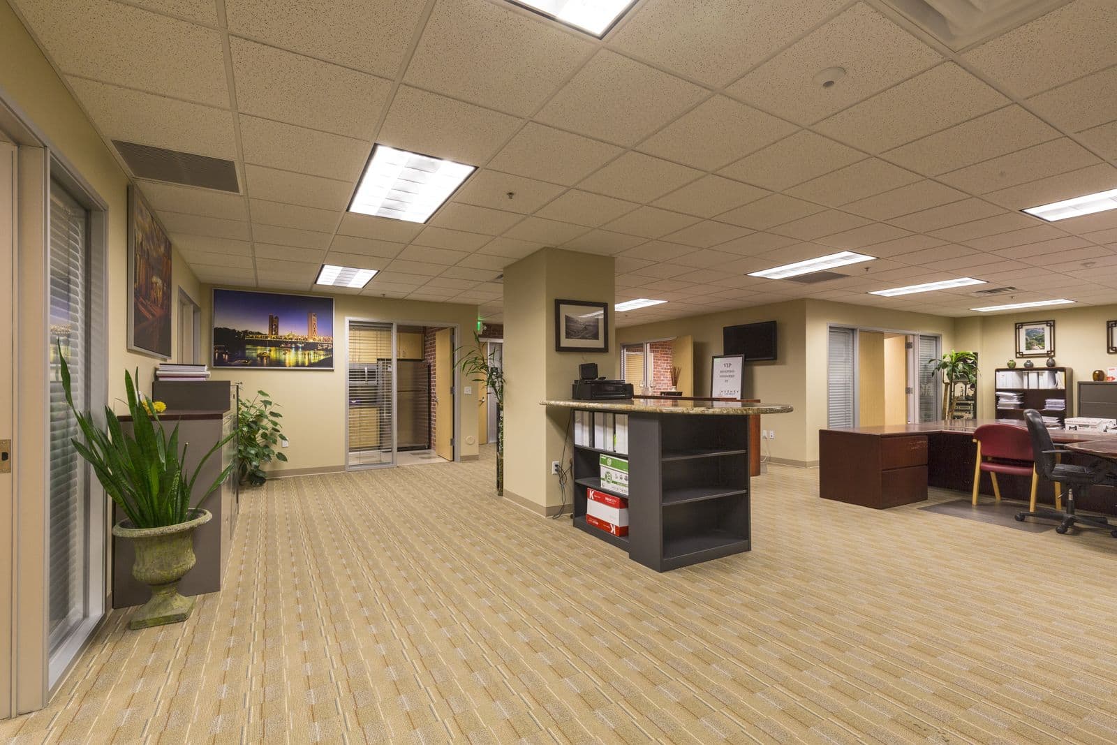 Open office with workstations