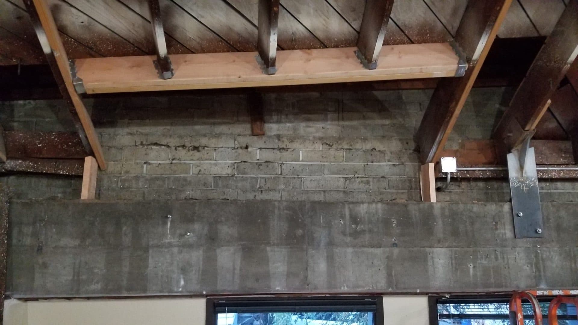 Healthcare office build-out, construction progress