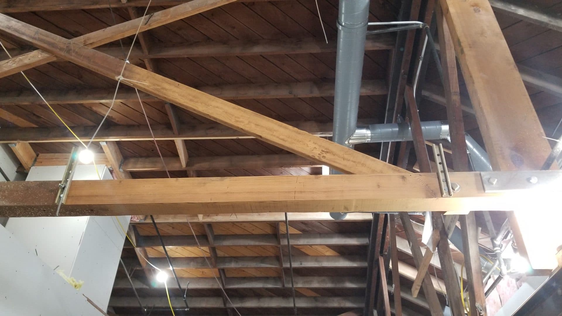 Healthcare office build-out, construction progress