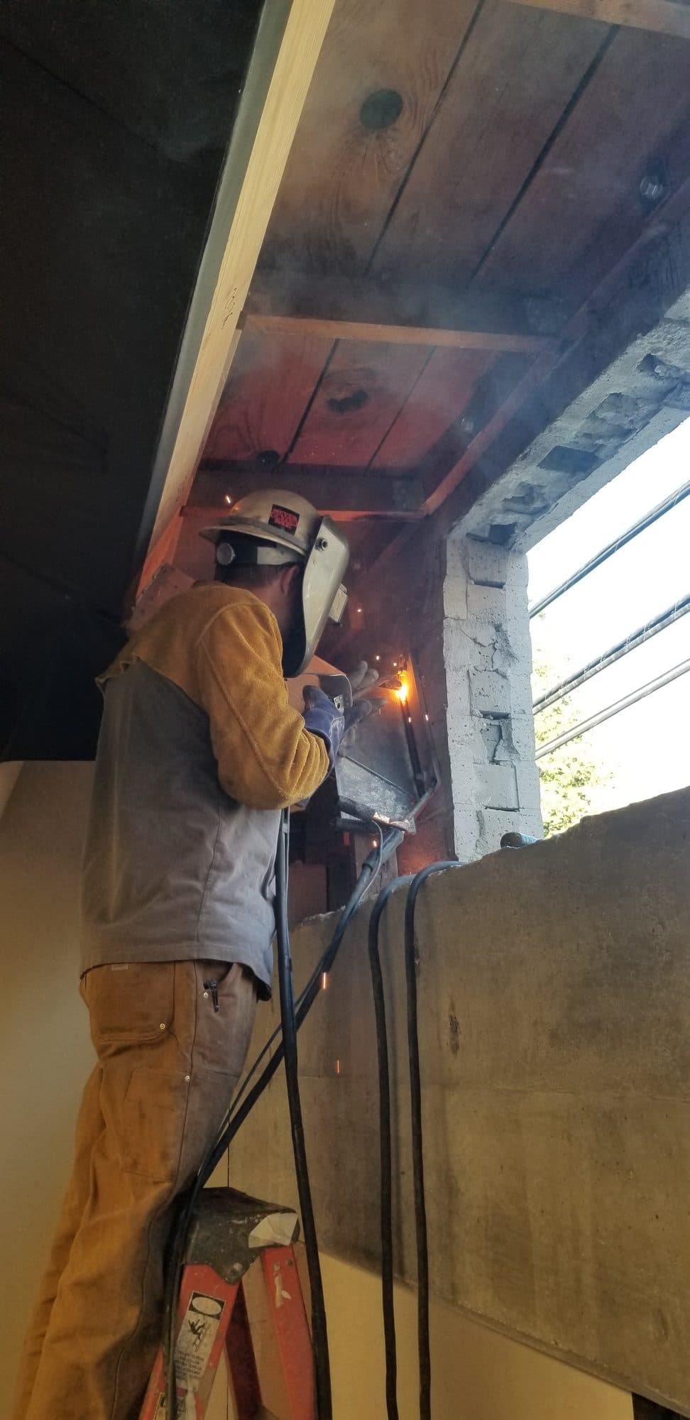Healthcare office build-out, construction progress