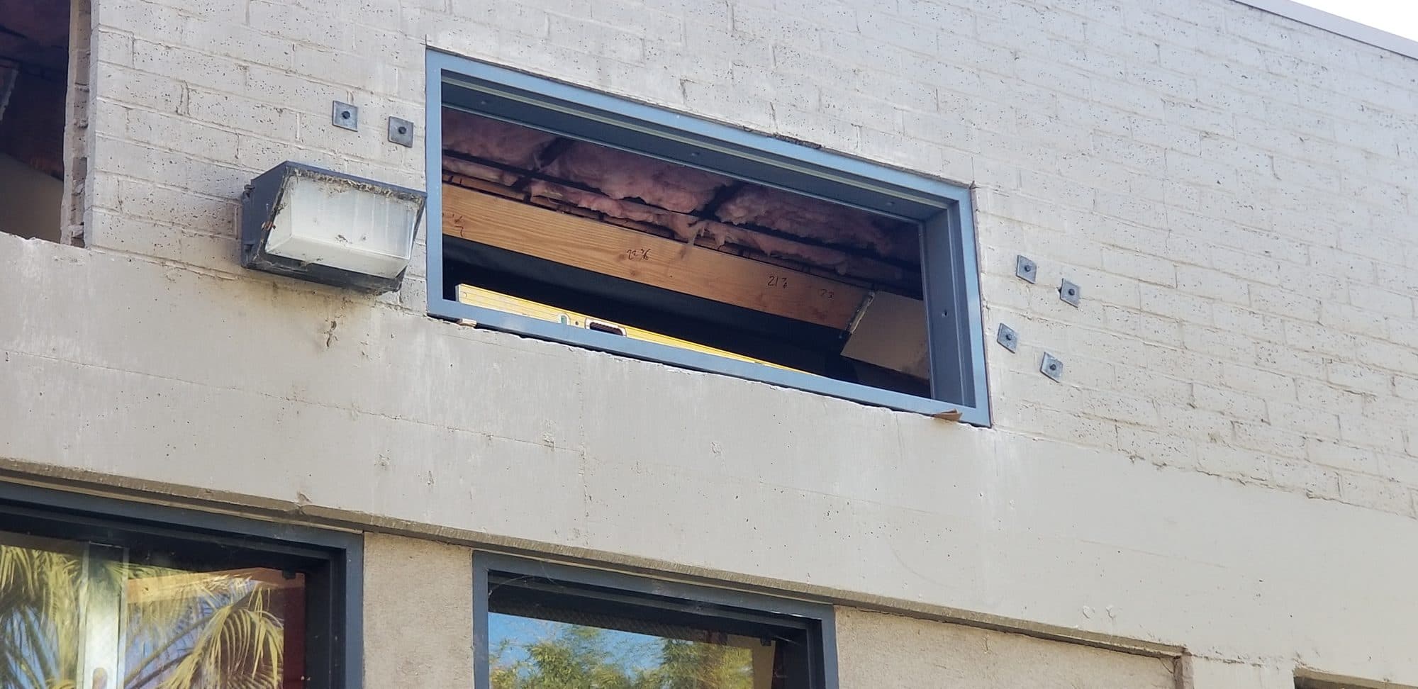 Healthcare office build-out, construction progress