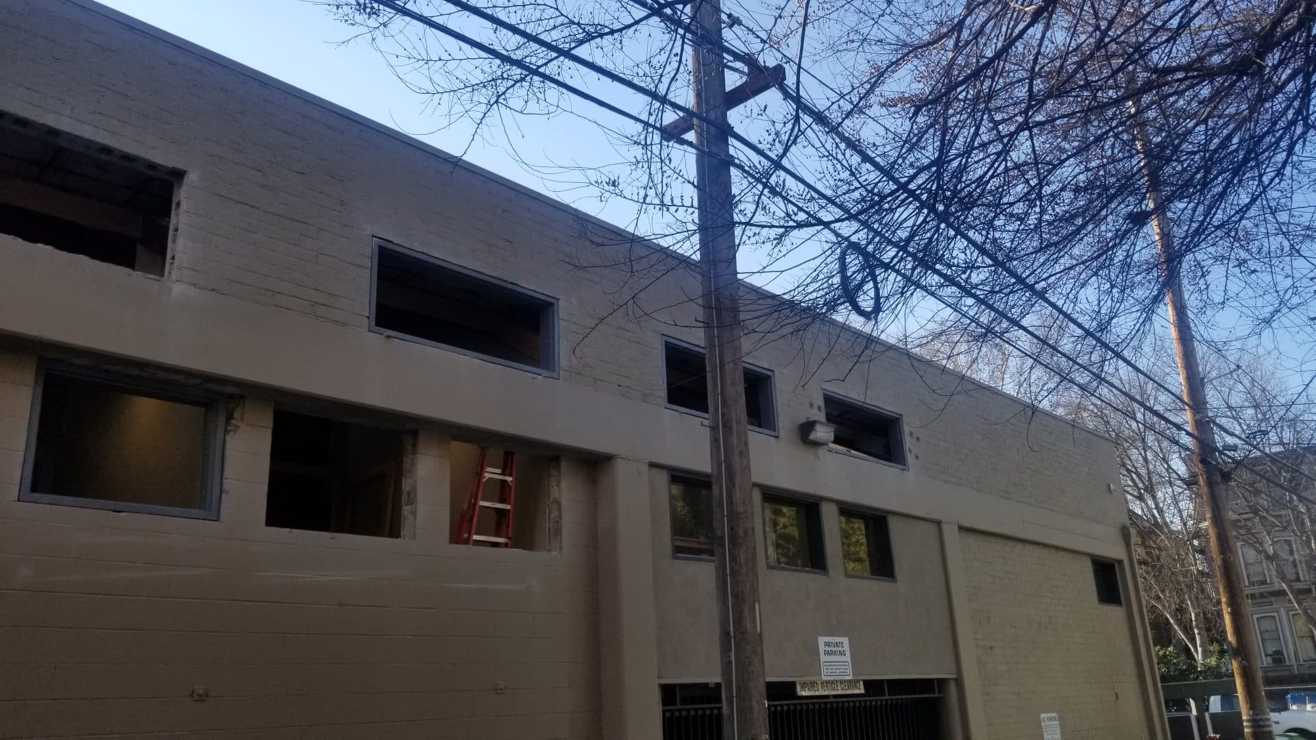 Healthcare office build-out, construction progress